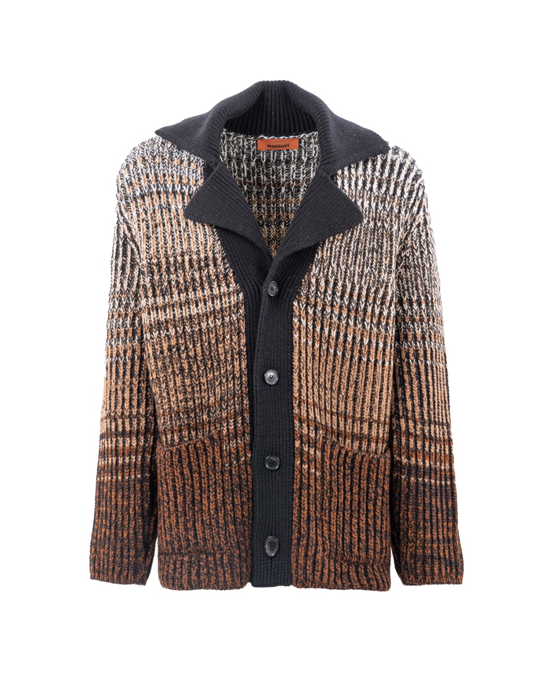 shop MISSONI  Cardigan: Missoni cardigan con colletto camp.
Maniche Lunghe.
Chiusura anteriore con bottoni.
Tasche anteriori a toppa.
Colletto camp.
Composizione: 100% Lana.
Made in Italy.. US24WM02 BK037H-M801D number 1605086